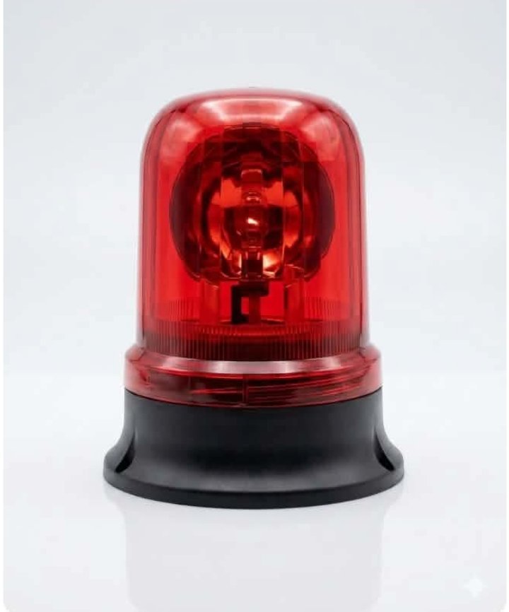 كشاف تحذيري دوار LED لون أحمر (منارة طوارئ صناعية).