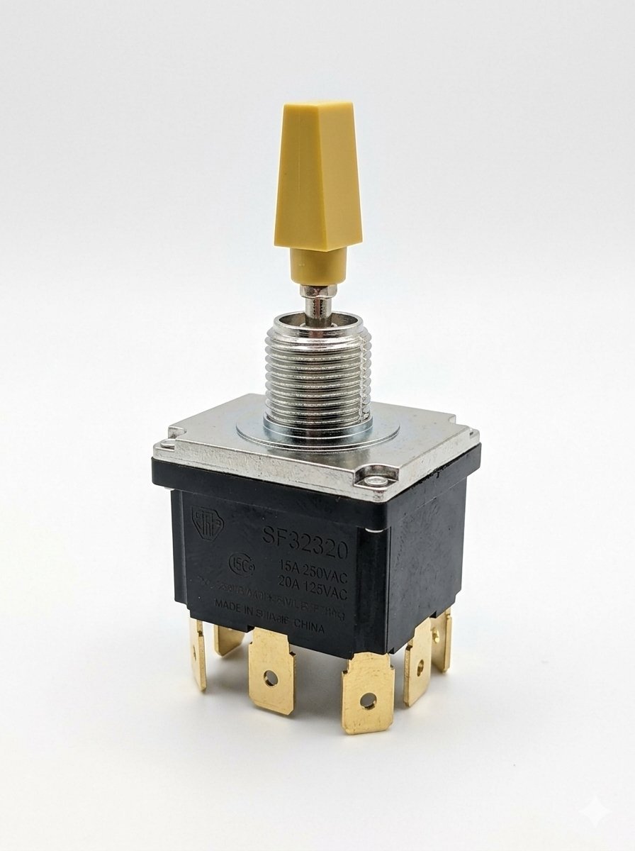 سويتش قلاب كهربائي 6 دبابيس جهد 15A 250VAC / 20A 125VAC
